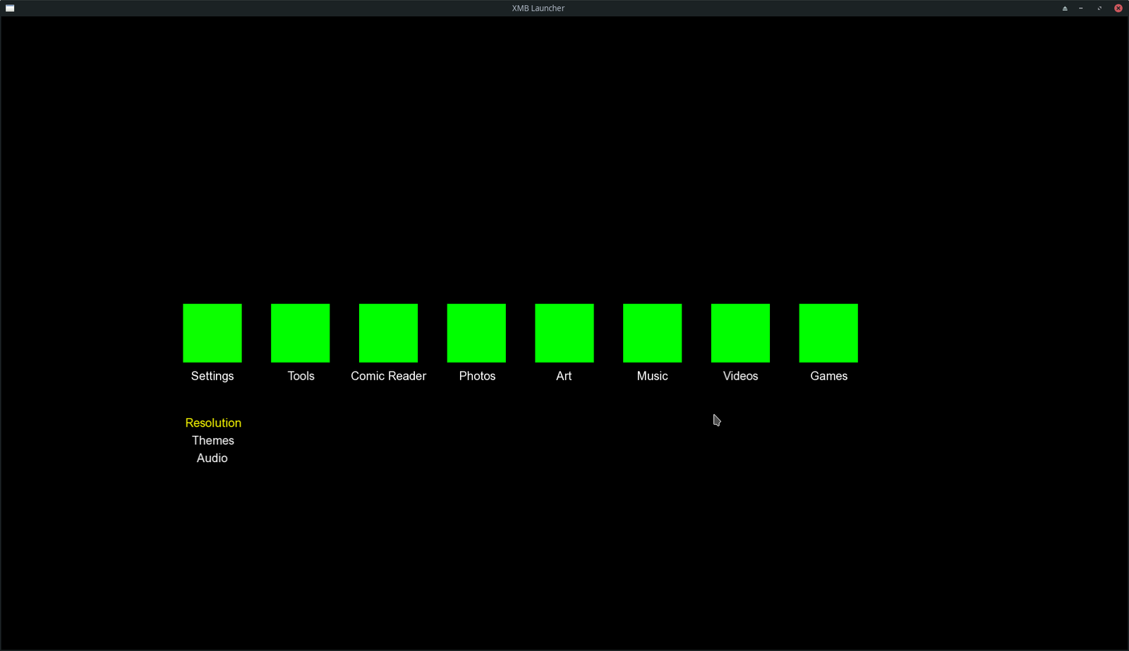 SFML XMB Launcher Screenshot